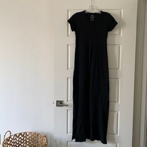 Basic black maxi dress